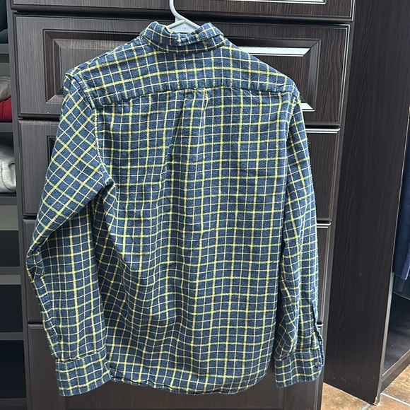Slim J Crew Flannel Blue Green & Yellow - Picture 4 of 4